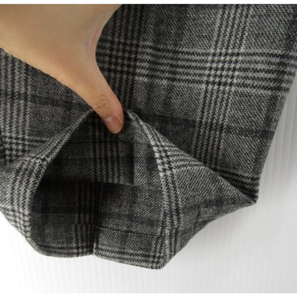 Labour Union Pants 34 Wool Trousers Plaid Pleated Button Fly 34X29 NEW - Picture 10 of 13